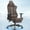 Brown, variant on GTRACING High Back Racing Style Gaming Office Chair with Footrest and Adjustable Reclining Backrest, Red