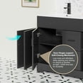 thumbnail image 6 of Eclife 48" Mid-century Modern Double Sink Bathroom Vanity Base Only, 2 Doors 2 Drawers, 6 of 10