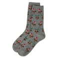 thumbnail image 3 of MeMoi Women's Owl Holiday Crew Socks - Womens - Female, 9-11, Med Gray Heather, 3 of 3