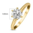 thumbnail image 4 of TimeLe$$ Classics 0.75 Carat Lab Grown 6 Prong Solitaire Round Cut Solitaire Diamond Engagement Ring For Women in 14K Yellow Gold (Ring Size: 6.5), 4 of 4