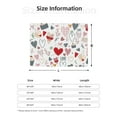 thumbnail image 4 of YFYANG Lightweight Warm Flannel Blanket, Cartoon Love Doodle Throw Blanket for Bed, Sofa, Travel, Camping, 40"x30", 4 of 7