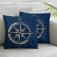 thumbnail image 3 of Qinduosi Set of Nautical Throw Pillow Covers Cushion Cover Decor Pillowcases” for Sofa Couch Patio White, 3 of 5