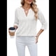 thumbnail image 1 of Blusas Casuales con Cuello en V y Ojales Bordados para Mujer, Blusas Playeras Elegantes. L, 1 of 10