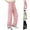 Pink, variant on CYRBOKO Cargo Pants for Girls, Multi Pockets Loose Elastic Waist Cotton Wide Leg Pants Pink Size 8-9 T
