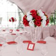 thumbnail image 5 of BLOSMON 13.7" Large Wedding Flower Ball for Table Centerpiece 2 Pcs of Artificial Red and White Rose Flores Arrangement Bouquet for Dining Birthday Party Home Decor, 5 of 8