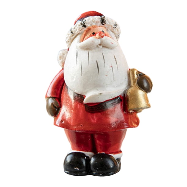Adornos navideños de Papá Noel 2023, figura de resina de Papá Noel de pie Con campana