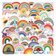 thumbnail image 2 of Paquete de 50 pegatinas con forma de arcoíris, bonitas calcomanías de vinilo coloridas, 2 of 2
