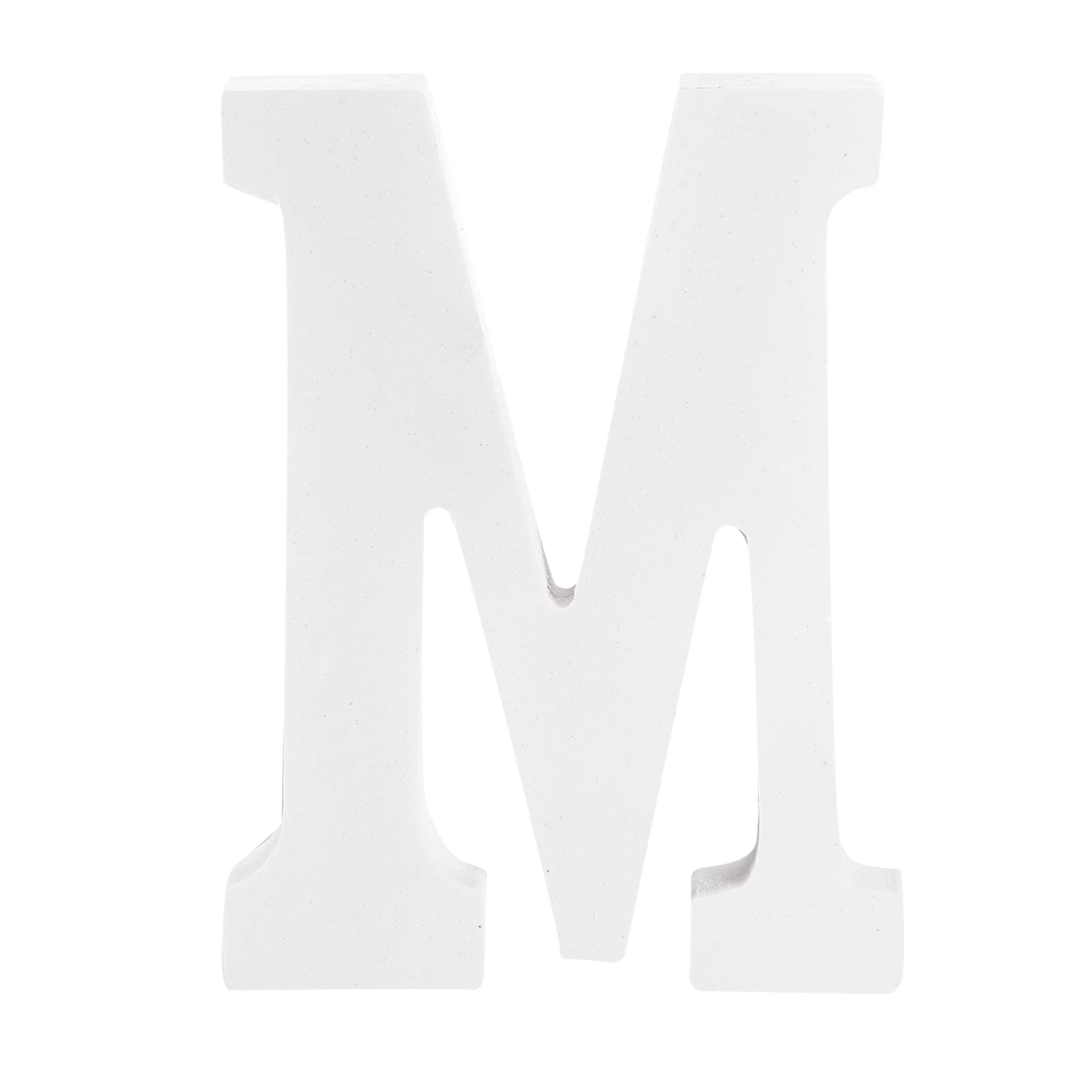 White Wood Letters 4 Inch, Wood Letters for DIY Party Projects (M