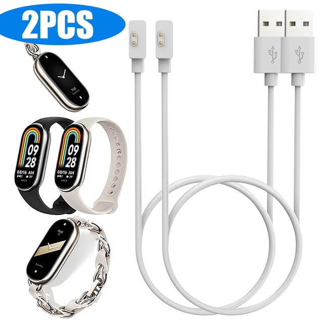 Cable Cargador Reloj Pulsera Con Cargador Magnético USB Band 8 (blanco 60 Cm)