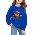 thumbnail image 6 of HIPYLO Red Christmas Shirts Christmas Crew T Shirt Pet Christmas Clothes Girls Blouses Sweatshirts Girls Tops Size 14-16 Boys 6t Clothes, Blue 9-10 Years, 6 of 6