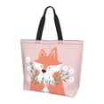 thumbnail image 1 of ZICANCN Cartoon Design Red Fox Tote Bag , Grocery Bags Reusable Shopping Bags with Handles Durable Foldable Washable for Women Men, 1 of 8