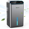 thumbnail image 1 of Besnovis Dehumidifiers for home 750 Sq.Ft Room, Night Light Touch Panel 85OZ Water Tank Dual-Core Quiet Portable Small Dehumidifier 7 Colors Light for Bathroom Bedroom RV, 1 of 6