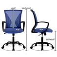 thumbnail image 6 of Mesh Office Chairs with Wheels, Home Offices Desk Chairs Comfy, Computer Chair, Rolling Chair, Adjustable Chair, Suitable for Office,Home, Bedroom, Study, Blue, 6 of 7