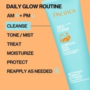 Pacifica Sea Foam Complete Face Wash Facial Cleanser Gel for All Skin, 5 fl oz