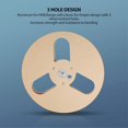 thumbnail image 5 of 1/4 7 Inch Empty Reel 3 Hole Aluminum Alloy Opening Machine Part Takeup Reel for TEAC Gold, 5 of 5