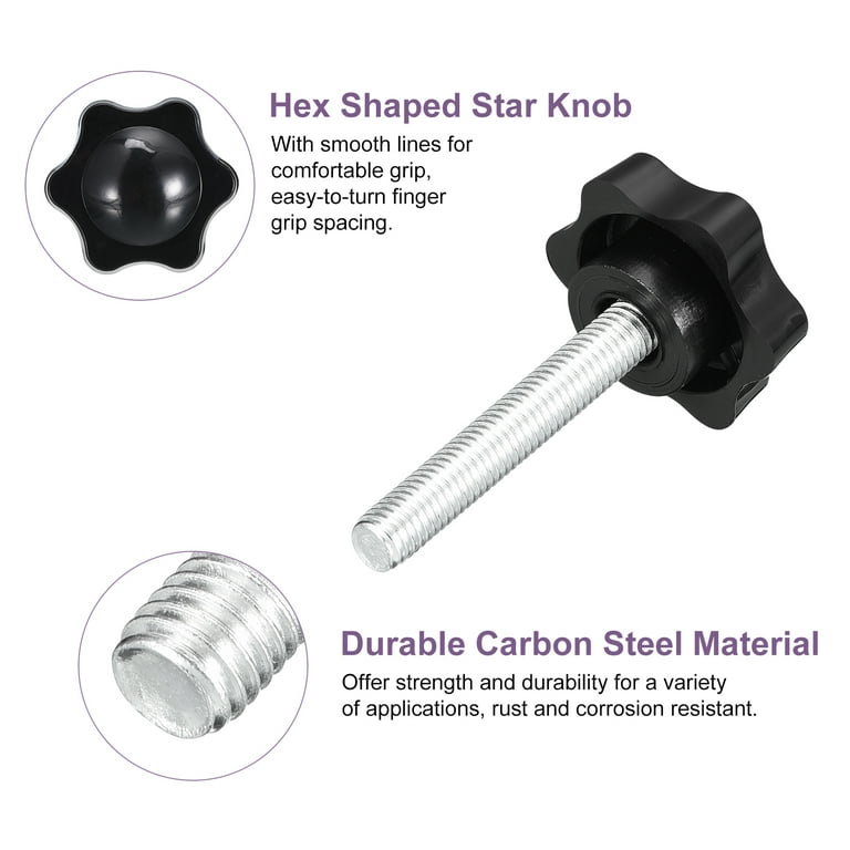 Pack Of 10 Star Grip Nut M8, Star Screw, Internal Thread Clamping