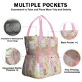 thumbnail image 3 of Pioneer Flower Drawstring Lunch Bag Women - Drawstring Lunch Bag Insulated for Work Office - Stain-Resistant Large Lunchbags for Women with Multi-Pockets, 3 of 6