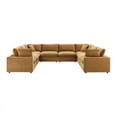 thumbnail image 2 of Modway Commix 8-Piece Down Filled Overstuffed Performance Velvet Sectional Sofa in Cognac, 2 of 5