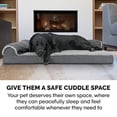 thumbnail image 4 of Cama Para Perros Furhaven Gigante Gris Piedra Espuma Viscoelástica Bicolor, 4 of 12
