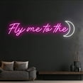 thumbnail image 3 of Handmadetneonsign Custom Fly Me To The Moon Neon Sign, Personalized Quote Name Neon Light, Bedroom, 3 of 5