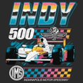 thumbnail image 2 of Mens Indy 500 Chrome Retro Race Car T Shirt, 2 of 5