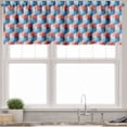 thumbnail image 3 of Ambesonne Fractal Valance & Curtain, Mosaic Geometric Art, 55"x24", Blue Red, 3 of 6