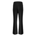 thumbnail image 7 of Arlun Plus Size Yoga Pants for Women Elastic High Waisted Loose Fit Solid Color Trousers for Everyday Wear Soft Comfortable Cropped Flare Joggers with Pockets Black M, 7 of 7