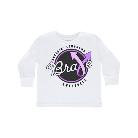 

Inktastic Brave Hodgkins Lymphoma Awareness Violet Ribbon Gift Toddler Boy or Toddler Girl Long Sleeve T-Shirt