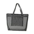 thumbnail image 4 of yuksok Mesh Beach Bag with Zipper Large Capacity with Top Handles Swimming Pool Bag Gray, 4 of 9