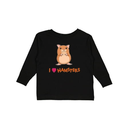 

Inktastic I Love Hamsters Gift Toddler Boy or Toddler Girl Long Sleeve T-Shirt