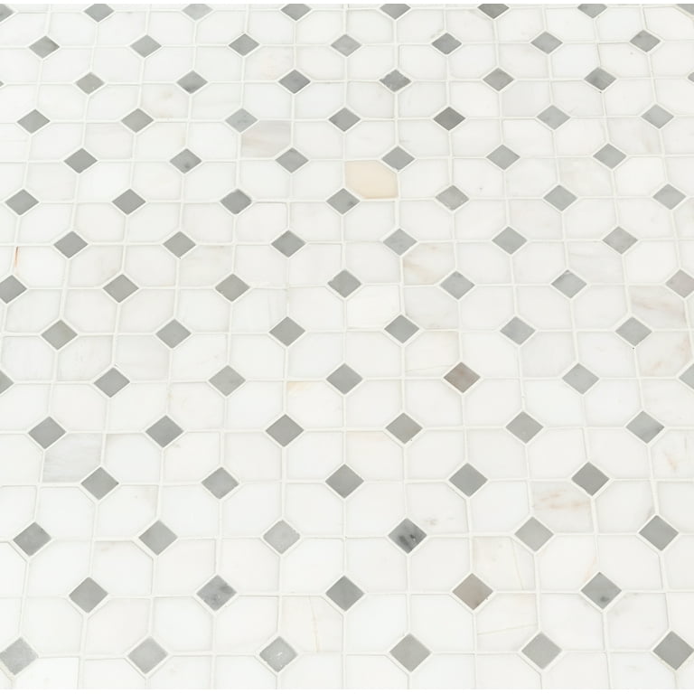 MSI Bianco Dolomite Dotty 12.31 in. x 12.36 in. x 10 mm Polished Marble Mesh-Mounted Mosaic Tile (10.6 sq. ft. / case) MSI Bianco Dolomite Dotty 12.31 in. x 12.36 in. x 10 mm Polished Marble Mesh-Mounted Mosaic Tile (10.6 sq. ft. / case)