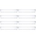 thumbnail image 1 of Backerysupply Bandeja organizadora de cajones de plástico transparente para gabinete de tocador (12 3 2, juego de 8) Bandeja de almacenamiento para maquillaje, utensilios de cocina, joyas y gadgets, 1 of 5