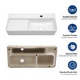 thumbnail image 4 of Modern Bathroom Vanity 28" x 12" Vintage-Inspired Ceramic Console Sink with Built-in Washboard, Overflow & Sleek Black Legs,Wooden Bathroom Vanity, 4 of 10