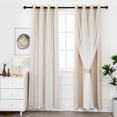 thumbnail image 2 of Cortinas INLINAS Beige Blackout con revestimiento transparente de 132 x 160 cm, 2 unidades, 2 of 9