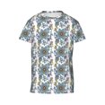 thumbnail image 4 of Wukai Flowers and Butterflies Youth Unisex Short Sleeve T-Shirt for Boys, Girls, Teens, and Kids-X-Small, 4 of 7