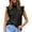 Black, variant on TSADFHJI Sparkly Christmas Tops for Women Spring and Summer New European and American Border Women's Solid Color Stitching Sleeveless Top Fashion Casual Chiffon T Shirt Vest M White