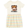thumbnail image 3 of Inktastic 3rd Birthday Cute Tiger 3 Year Old Girls Toddler Dress, 3 of 5