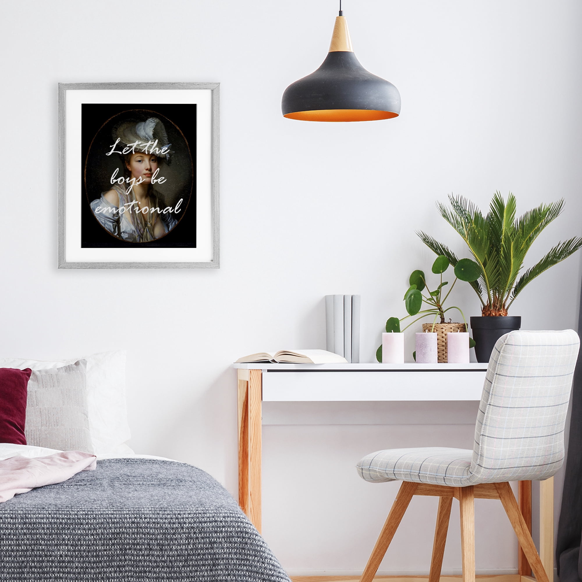 Stupell Industries Let The Boys Be Emotional Gray Framed Print Under Glass, design by Tina LeCour