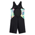 thumbnail image 3 of Miaeowve Girls One Piece Athletic Bathing Suit Racer Back Swimwear Sleevevless Rashguards Swimsuit Yellow&Black 12, 3 of 4