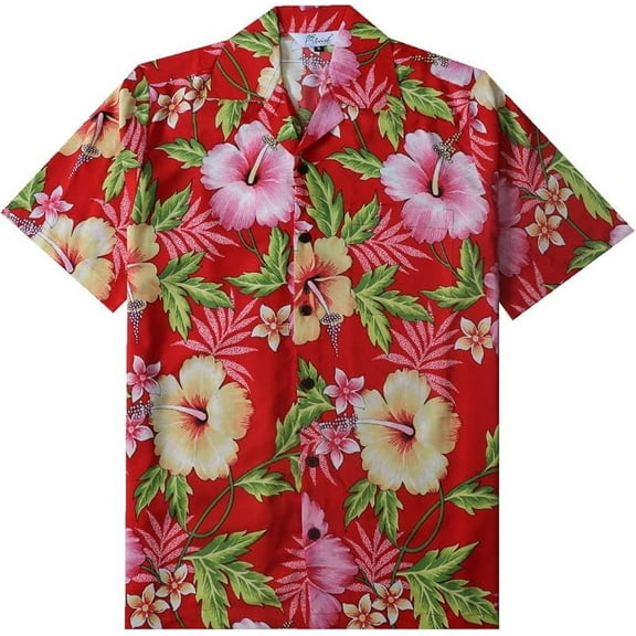 Men's Hawaiian Shirt Short Sleeve Button Down Casual Beach Aloha Shirts