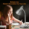 thumbnail image 4 of LEPOWER Metal Desk Lamp, Adjustable Gooseneck Table Lamp for Home, Office, Bedroom, Silver, 4 of 7