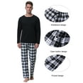thumbnail image 2 of Purcoar Mens Pajamas Set Sleepwear Loungewear Pj Sets Plaid Pants with Tops, 2 of 9
