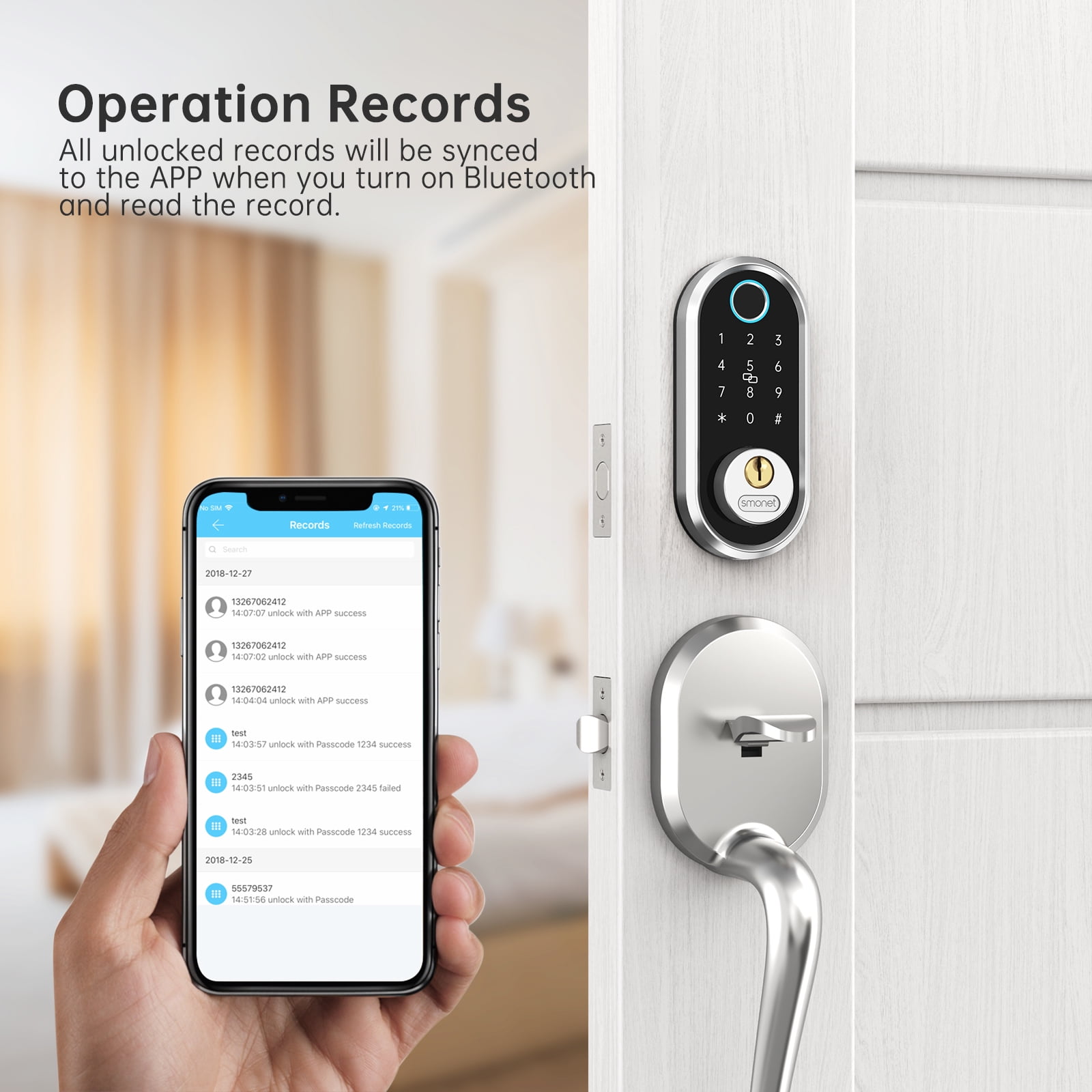 Save .01 on IC Card Passcode Code Door Lock Works with Alexa @ Walmart