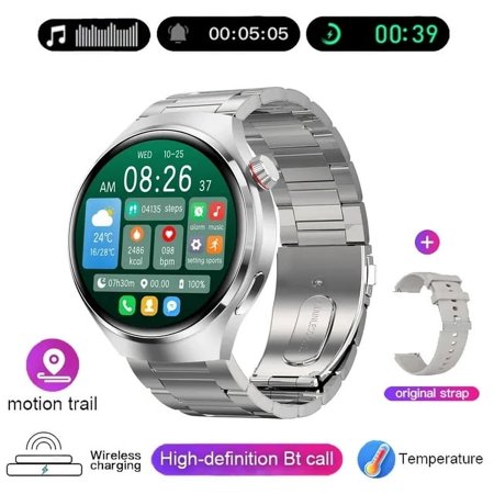GT4 Pro Smart Watch Men NFC GPS Tracker HD Heart Rate Bluetooth Call SmartWatches Compass Wirelss Charging GT4 Max