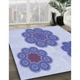 thumbnail image 2 of Ahgly Company Indoor Square Patterned Heavenly Blue Area Rugs, 8' Square, 2 of 6