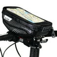 thumbnail image 1 of WILD MAN Waterproof EVA Hard Shell Bike Handlebar Bag with Touchscreen Access, 1L Storage for Cycling Essentials, Adjustable Straps for Road & Mountain Bikes, Black/Red, 1 of 6