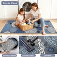thumbnail image 3 of MeyJey Kitchen Rug Set 3 Piece, Non Slip Machine Washable Mats for Home Floor and Living Room，Gray/Blue, 3 of 14
