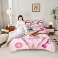 thumbnail image 4 of Manfei Disco Ball 3-Piece Full Size Comforter Sets,High Heels Bedding Comforter Set,Bling Glitter Bedding Sets,Lightweight Old Fashion Room Decorative,Reversible, 4 of 8