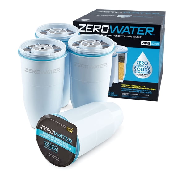 ZeroWater 5-stage water filter replacement - 4 pack