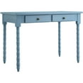 thumbnail image 2 of Chelsea Lane Wood Writing Desk 2-Drawer with Helix Legs, Heritage Blue, 2 of 2